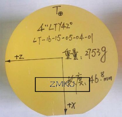 購入 Y- 42°LiTaO3 LiNbO3のウエファー4インチDia厚さ46mmの100つのMm オンライン製造