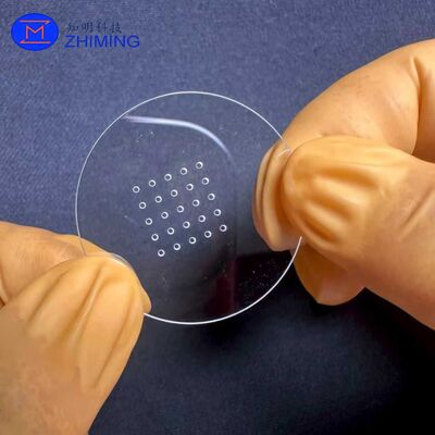購入 Small-Size Sapphire TGV Micro-Via Wafer for Laboratory Prototyping, MEMS Devices and Optical Micro-Structure Applications オンライン製造