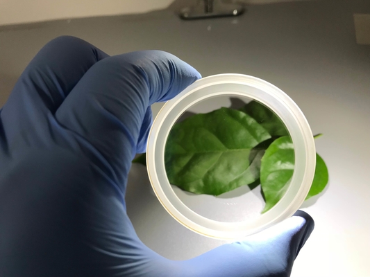 購入 透明な真空のサファイア光学Windowsはフランジ ガラスを磨いた オンライン製造